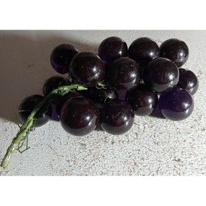 Vintage MCM Purple Amethyst Lucite Large Grape Cluster